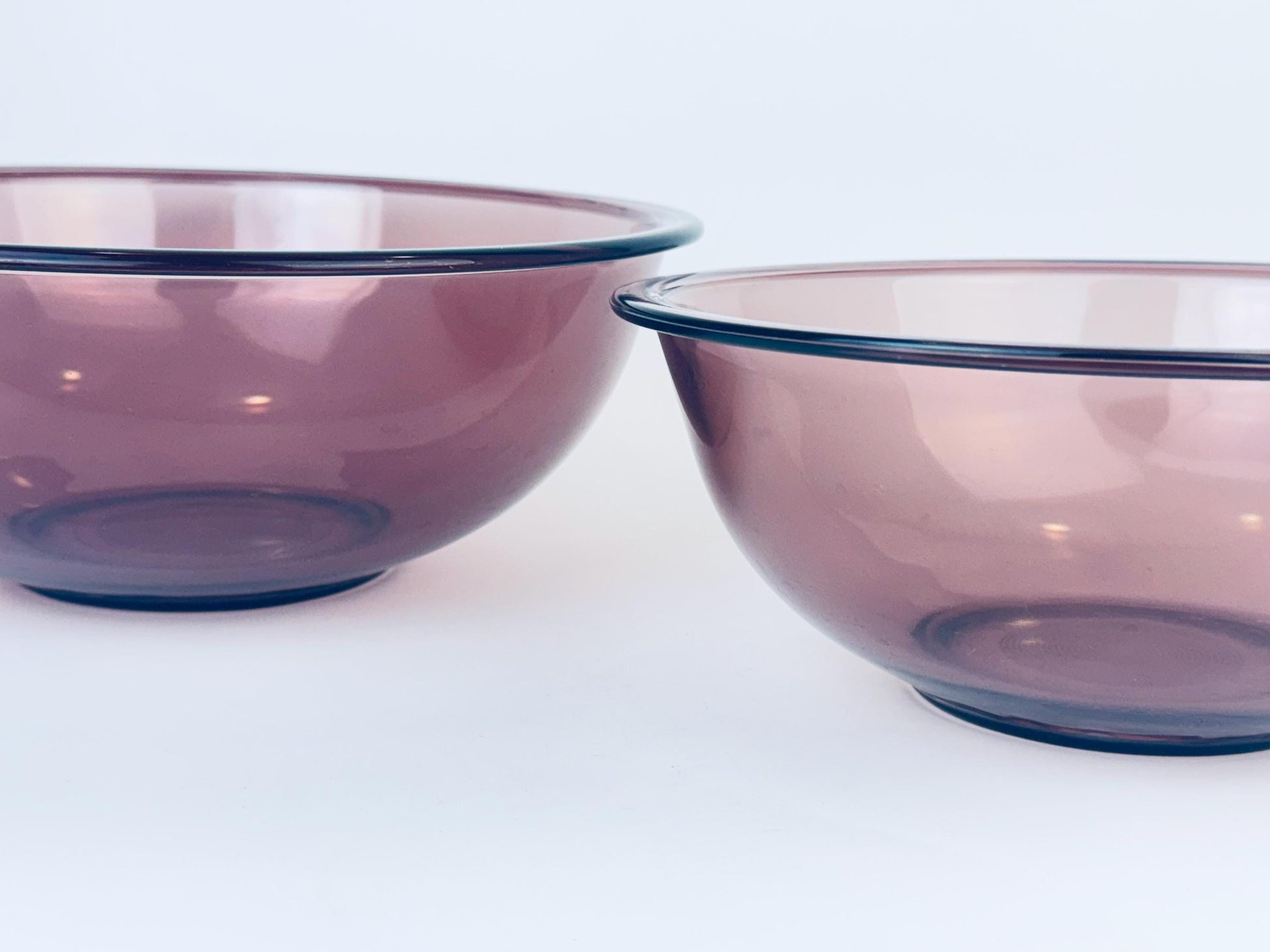 Product image for 'vintage cranberry purple glass mixing bowls sold separately' (view fd8b58)