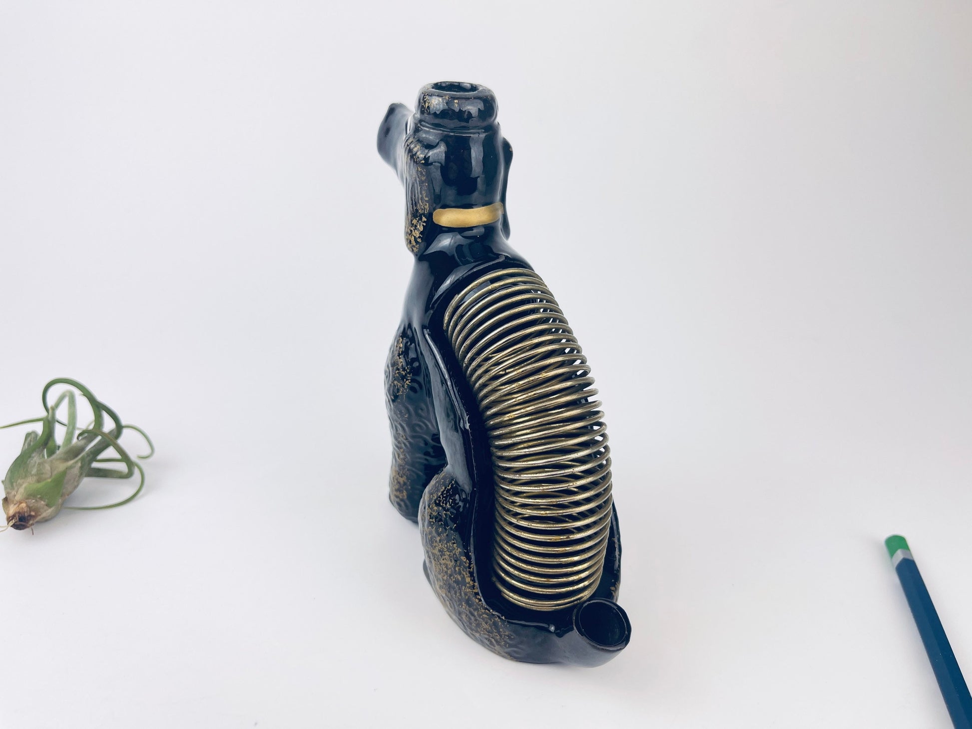 Product image for 'vintage red clay poodle dog desktop organizer letter pen holder' (view 8ee847)
