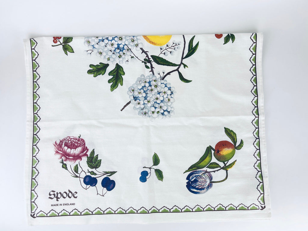 Product image for 'vintage spode england fruit tea towel kitchen statement towel 100 cotton made in england' (view dc0c51)