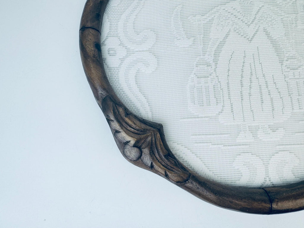 Product image for 'vintage dutch lace wall art carved wood frame window screen' (view 0d5638)