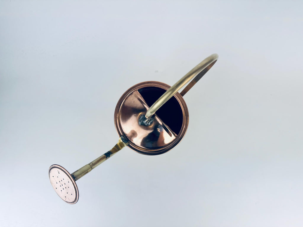 Product image for 'vintage copper brass watering can art deco handle mid century patina charm' (view c272e4)