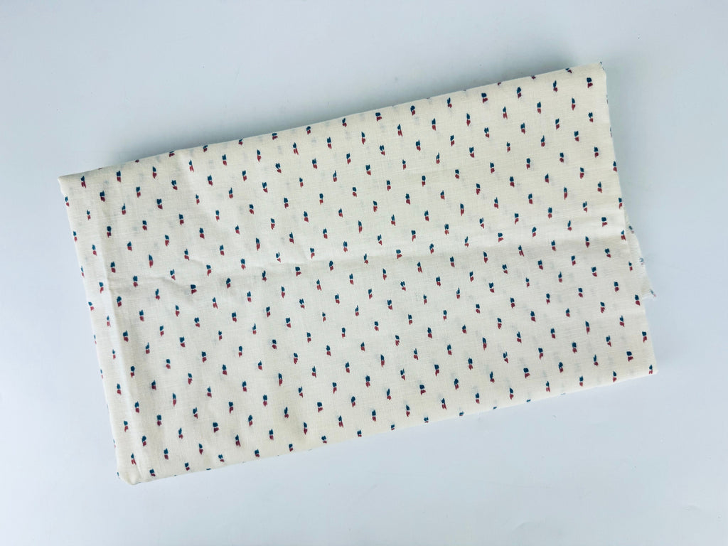 Product image for 'vintage 1980s beige pink blue abstract print fabric 40 x 44' (view aca7ba)