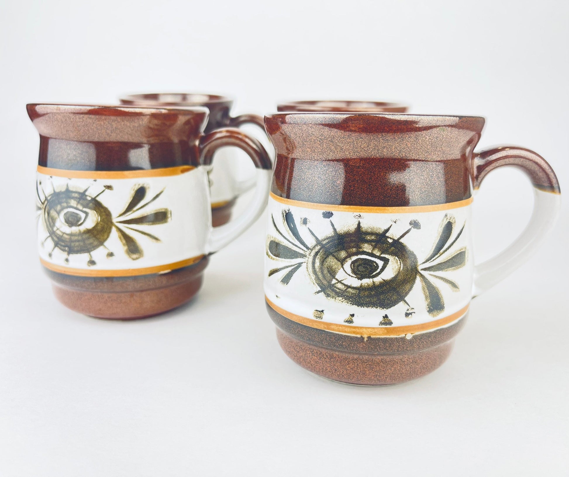 Product image for 'vintage atomic eye ceramic mugs set of four 4 made in japan' (view a6a0a3)