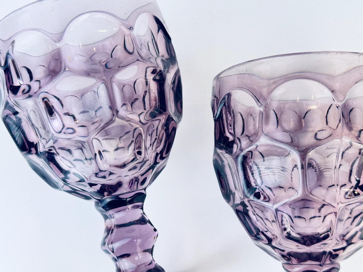 Product image for 'vintage plum purple fostoria moonstone glasses set of two 2' (view d4a72a)