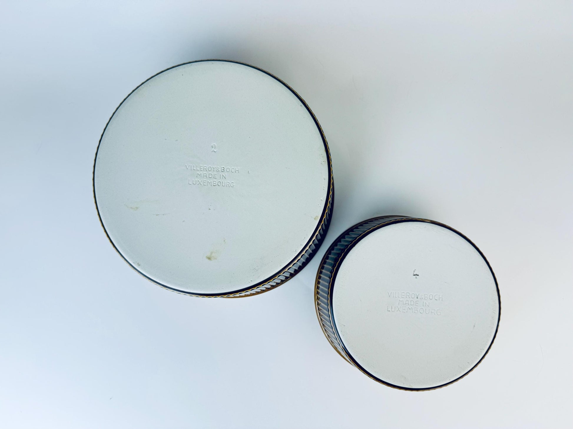 Product image for 'vintage villeroy boch rubbed brown glazed souffle casserole dish made in luxembourg sold separately' (view 63a396)