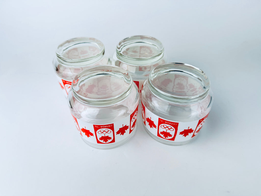 Product image for 'vintage 1976 canada olympics lowball rock glasses set of four 4 barware gift vintage canadiana' (view 1c4747)