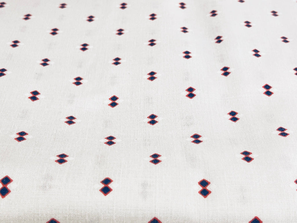 Product image for 'vintage texmade twin double sized single stitch flat sheet geometric double diamond pattern 80 20 cotton polyester made in canada' (view 6b740e)