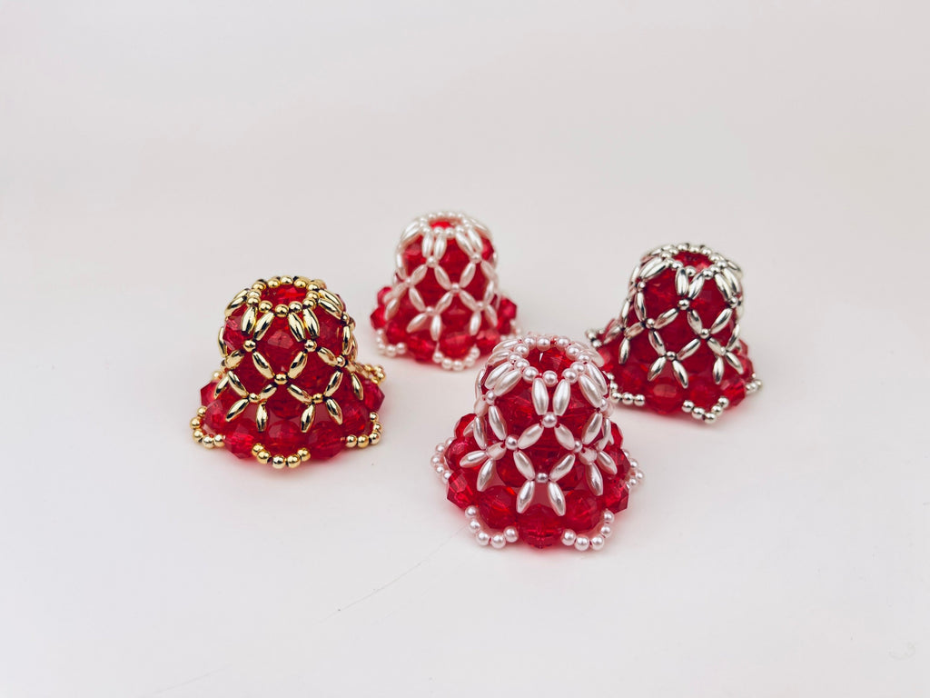Product image for 'vintage handmade beaded bell christmas light reflectors various colours sold individually' (view 5bcef8)