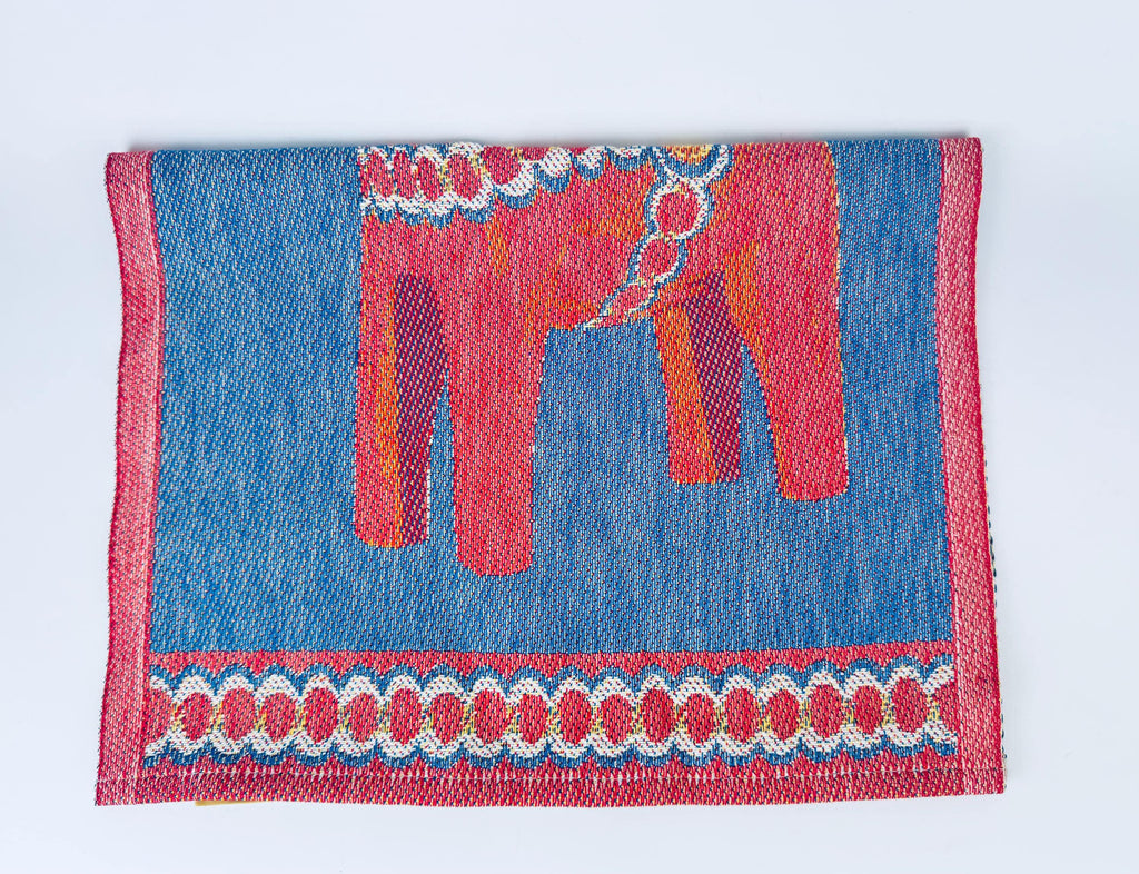 Product image for 'vintage ekelund dala horse woven tea towel 100 cotton made in sweden' (view 67ad6e)