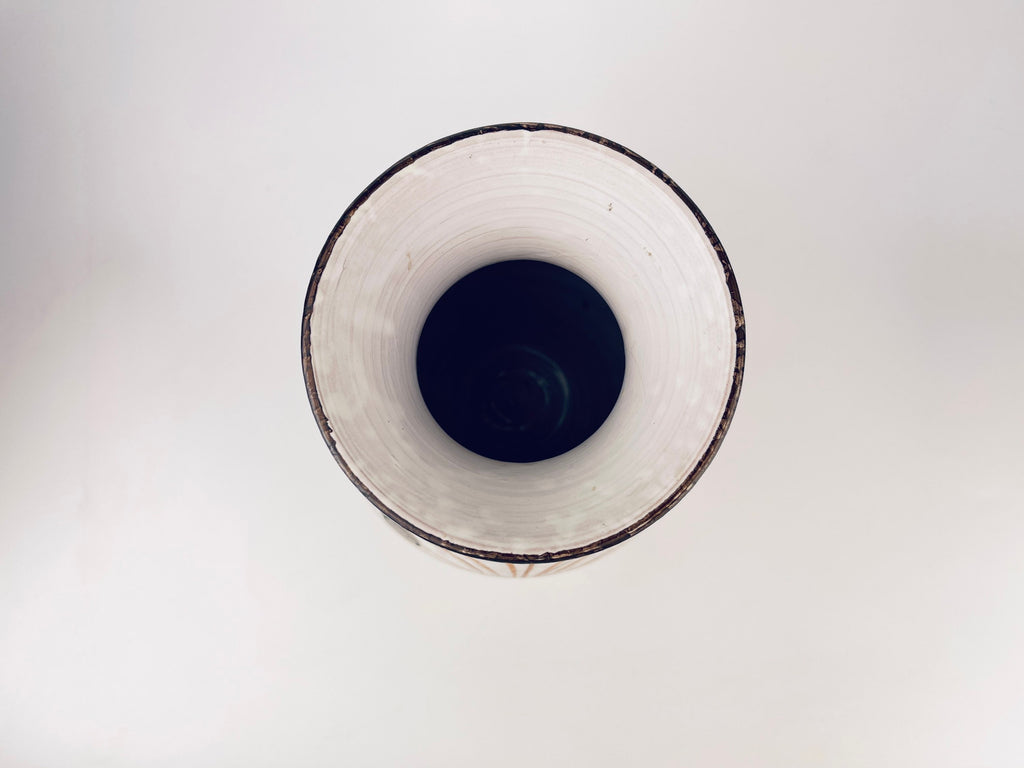 Product image for 'vintage italian muted earth tone hand painted mcm pottery widemouth vase made in italy by italica arc pottery' (view 881707)
