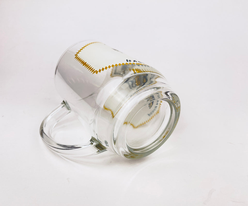 Product image for 'vintage glass beer stein gag gift a fool and his money i a good fellow to have around made in france' (view ed0df2)