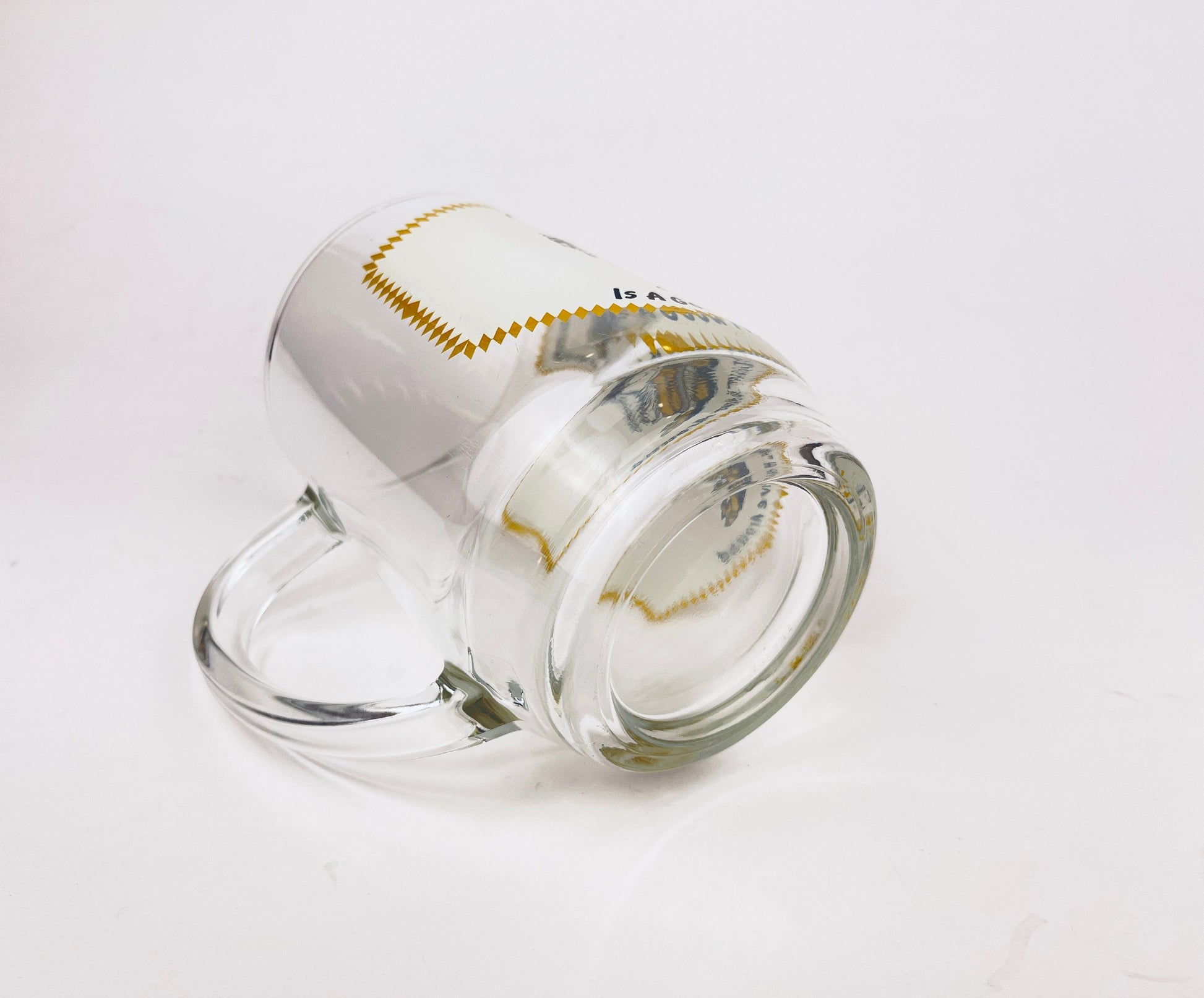 Product image for 'vintage glass beer stein gag gift a fool and his money i a good fellow to have around made in france' (view ed0df2)