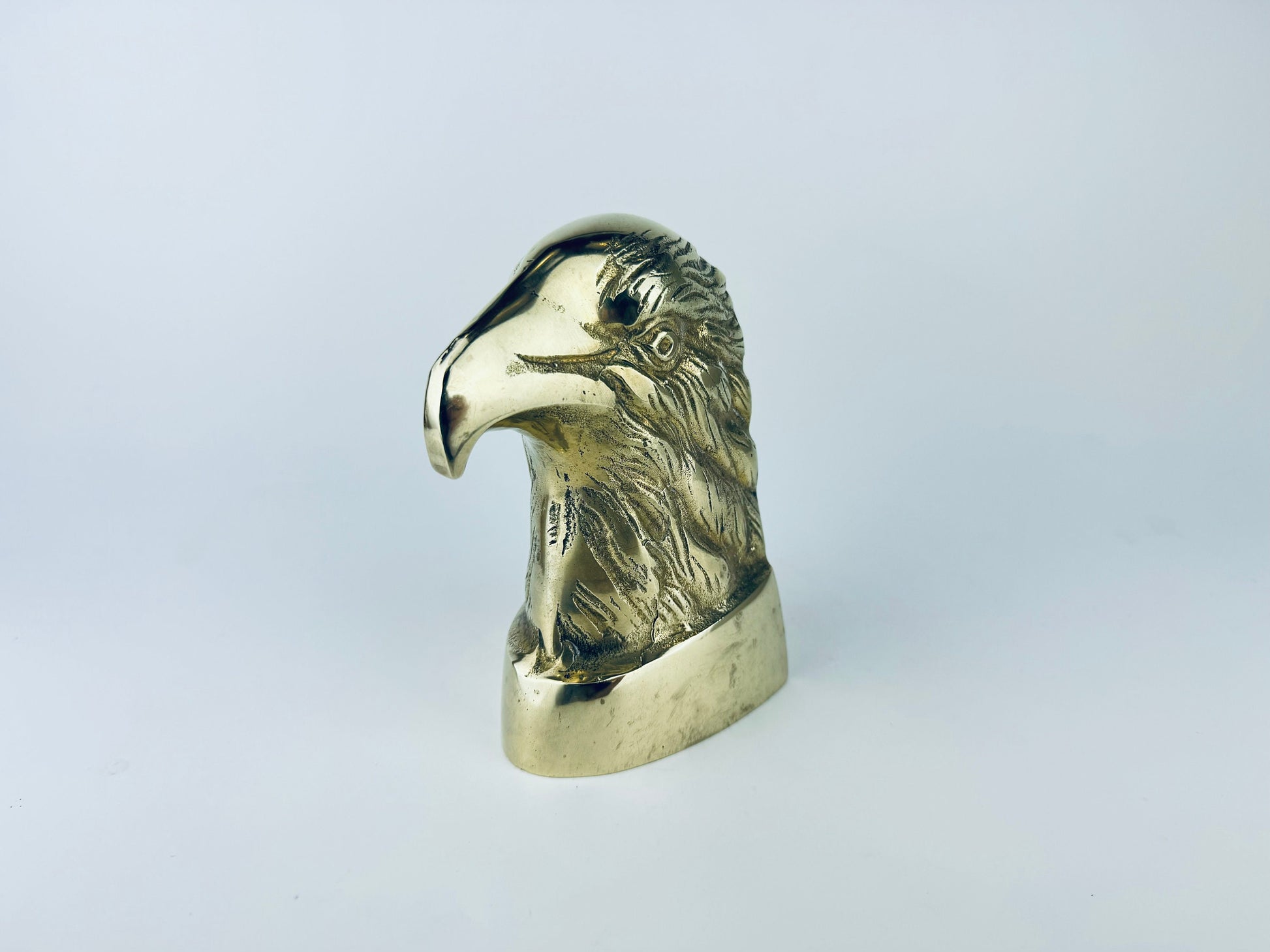 Product image for 'vintage brass eagle bird bookend attractive aged metal patina' (view c1d323)