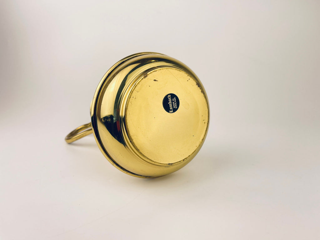 Product image for 'vintage lombard brass watering can pitcher with handle attractive patina made in england' (view f63812)
