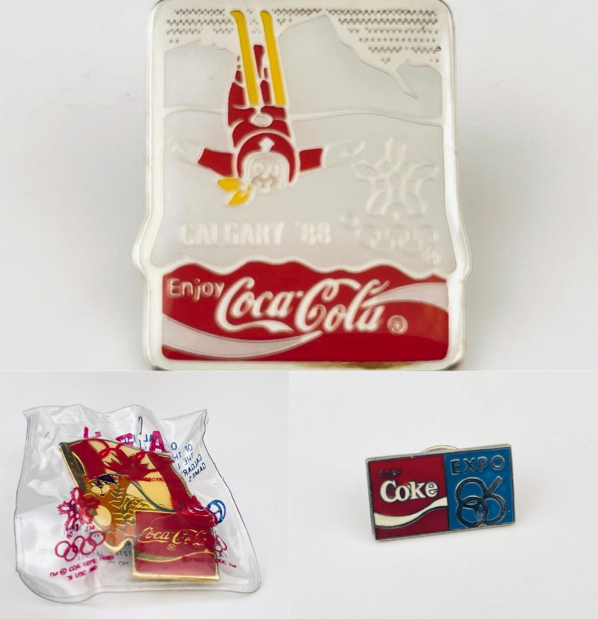 Product image for 'vintage calgary 1988 olympics coca cola pin usa issued made in taiwan new old stock nos pins sold separately' (view a65f0a)