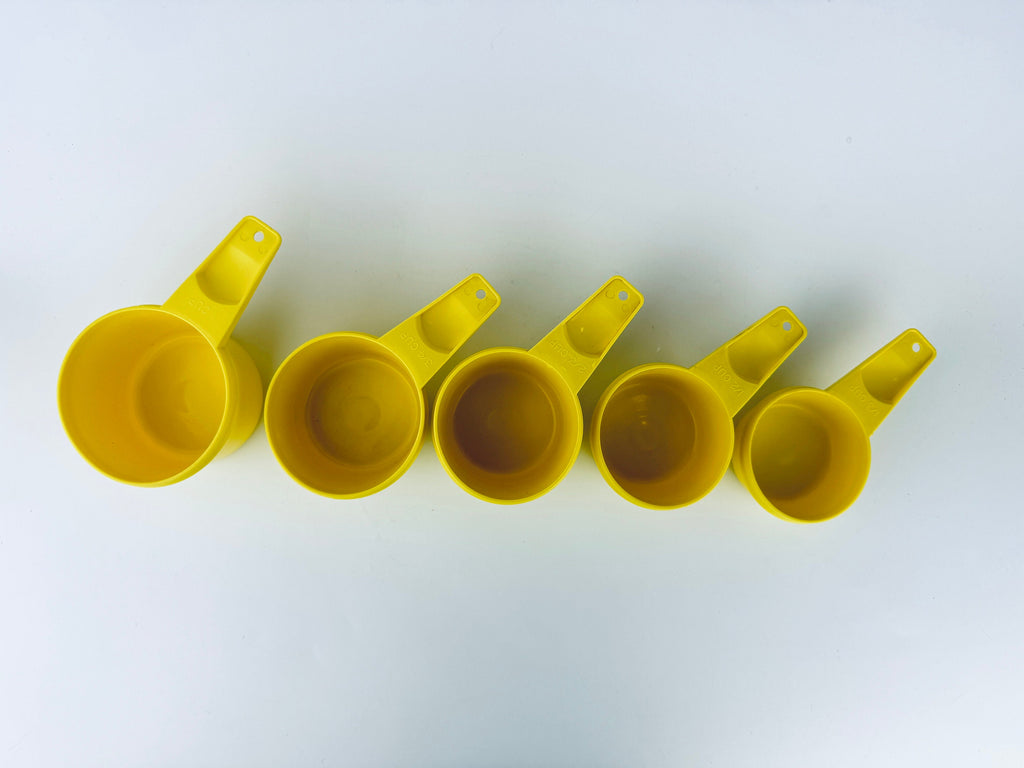 Product image for 'vintage stacking plastic tupperware measuring cups set of five 5 made in canada sets sold separately' (view 06c296)
