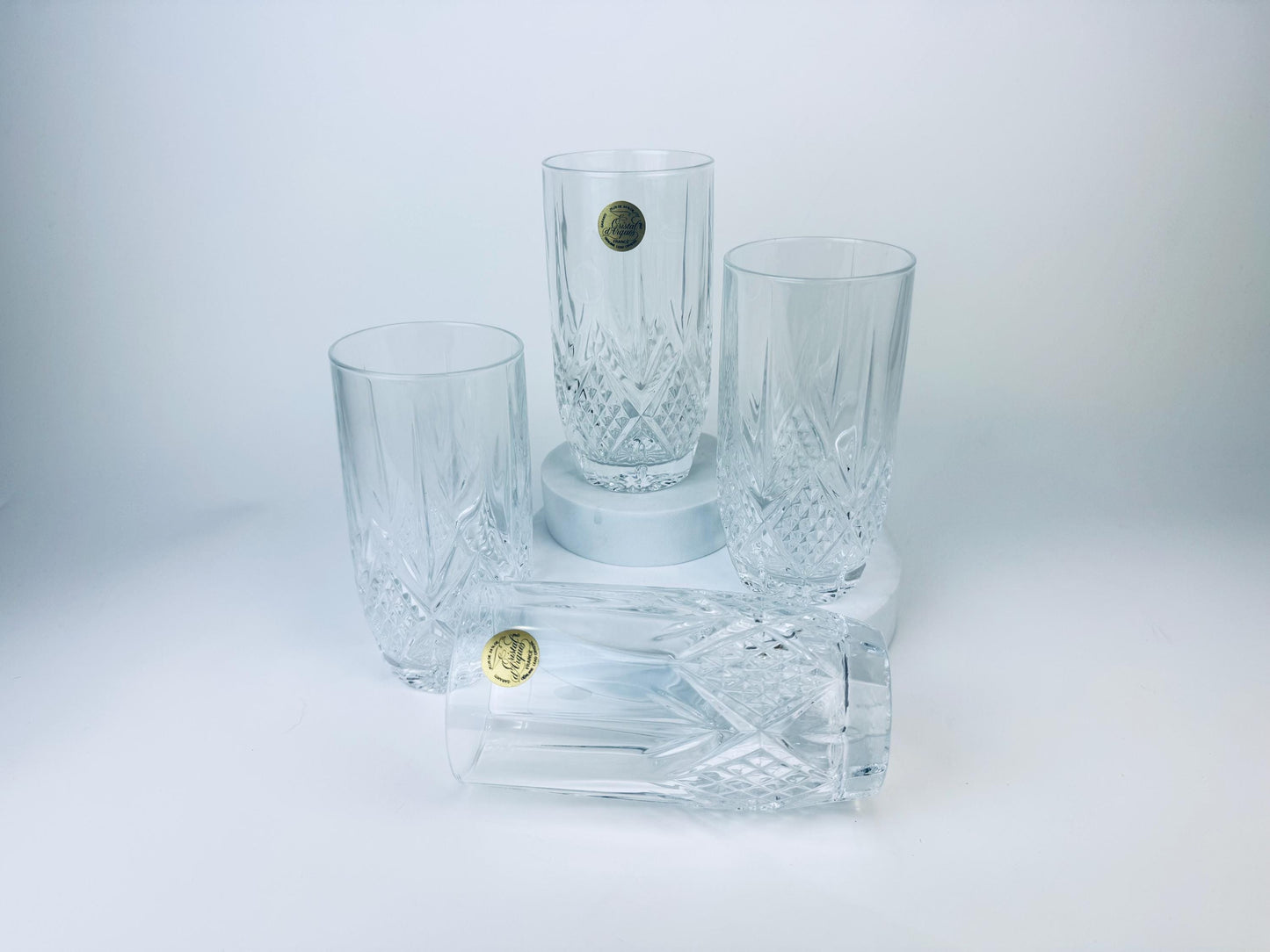 Product image for 'vintage cristal darques garanti crystal high ball glasses fontenay pattern genuine lead crystal 24 made in france' (view d0a6ae)