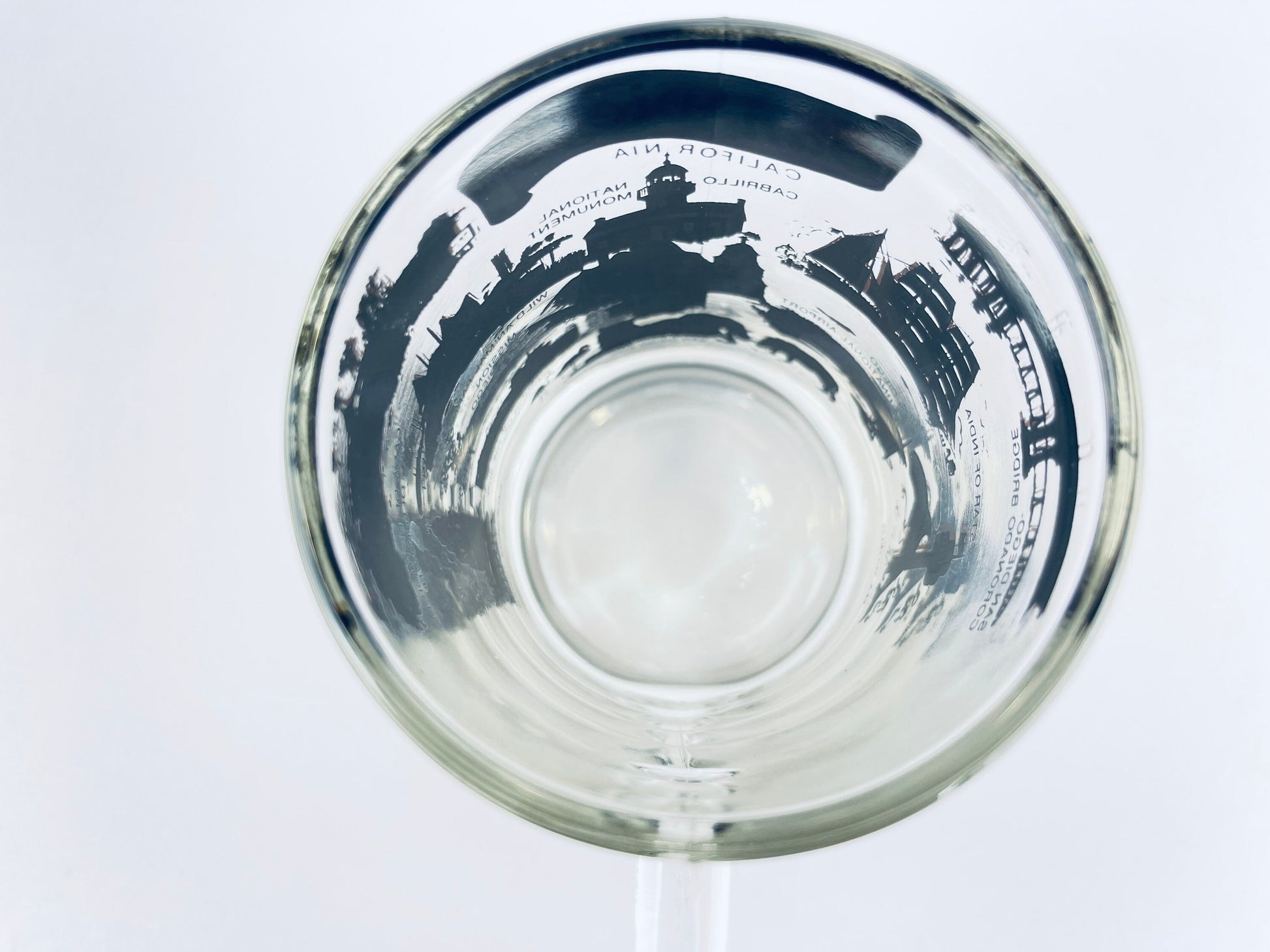 Product image for 'vintage san diego glass mug mid century california souvenir with heavy base' (view b89c1a)