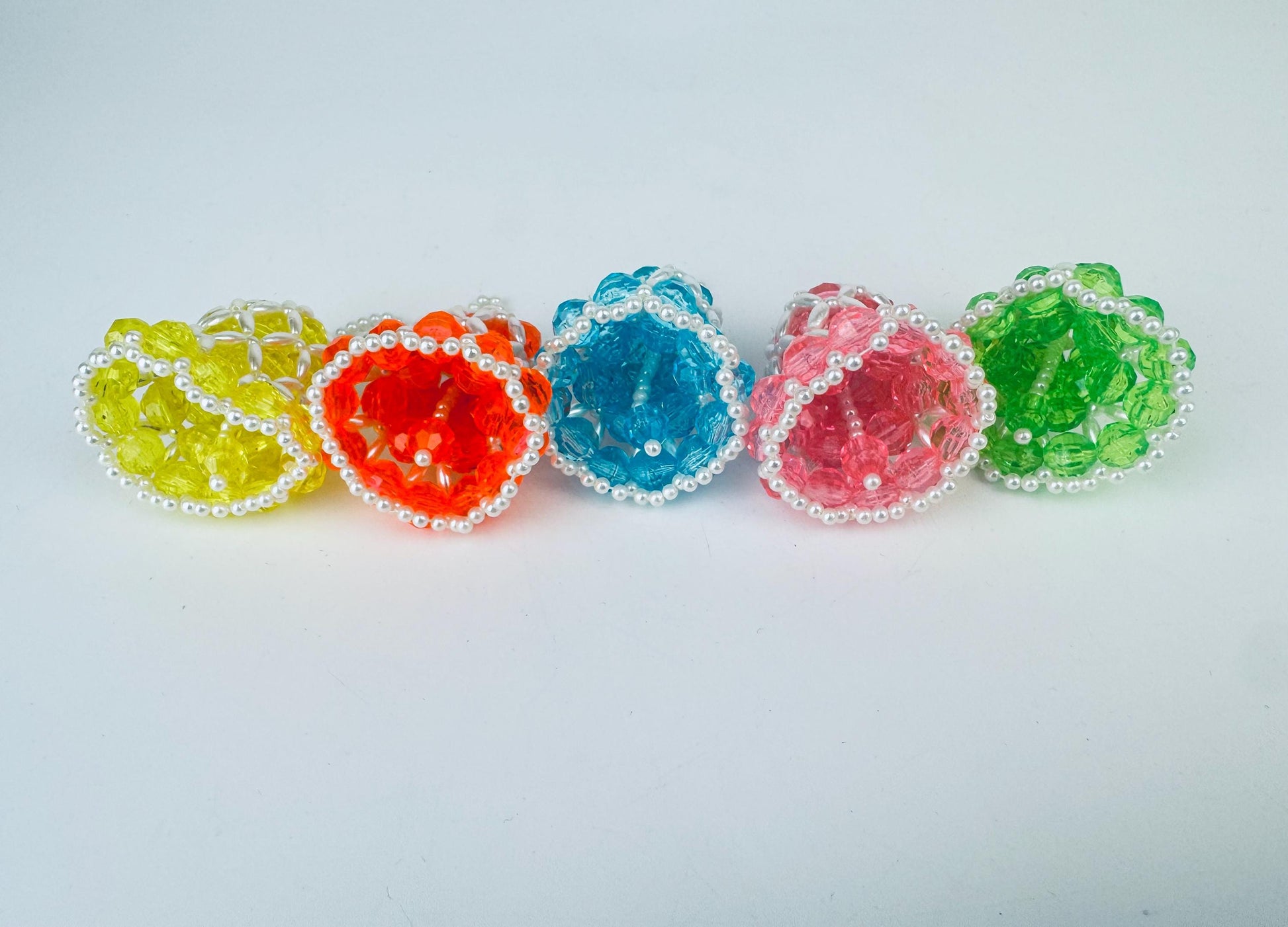 Product image for 'vintage handmade beaded bell christmas tree ornaments set of five 5' (view 853af2)