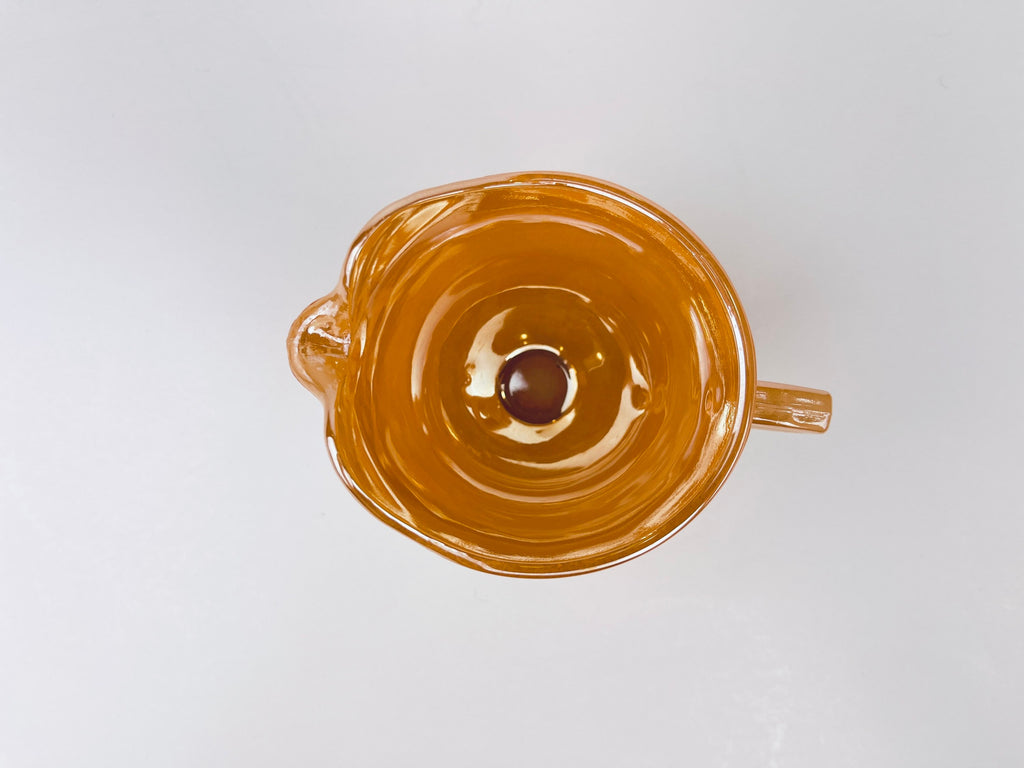 Product image for 'vintage fire king peach lustre laurel leaf creamer mid century elegance' (view 7e1f79)