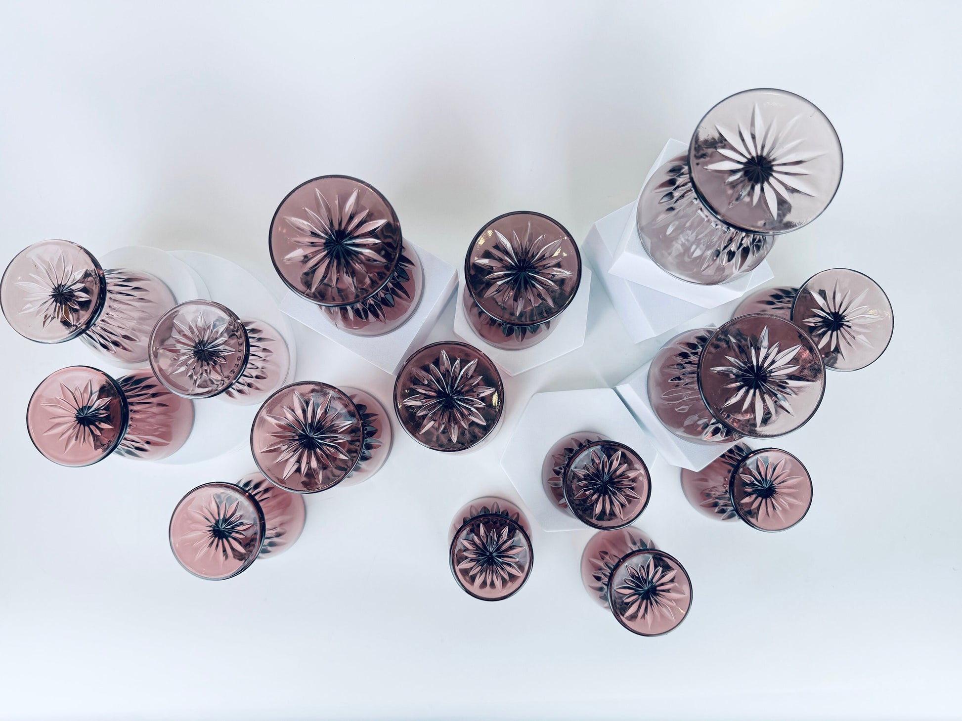 Product image for 'vintage hazel atlas moroccan cut purple amethyst glassware mid century modern mcm barware sets sold separately' (view 8d4952)
