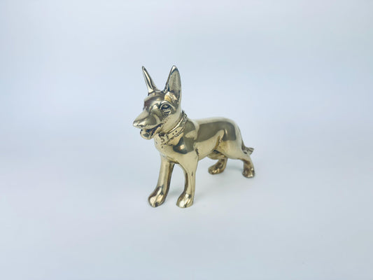 Product image for 'vintage solid brass german shepherd dog sculpture attractive aged metal patina' (view 1178c8)