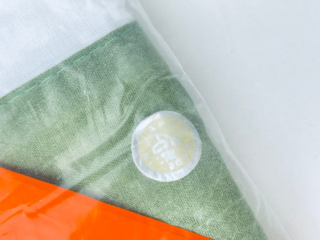 Product image for 'vintage muslin pillowcases nos 60s japanese cotton olive trim' (view b743eb)