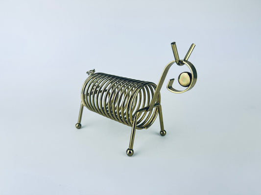 Product image for 'vintage gold metal whimsical caterpillar coil desktop letter file holder gold office decor' (view 131ed0)
