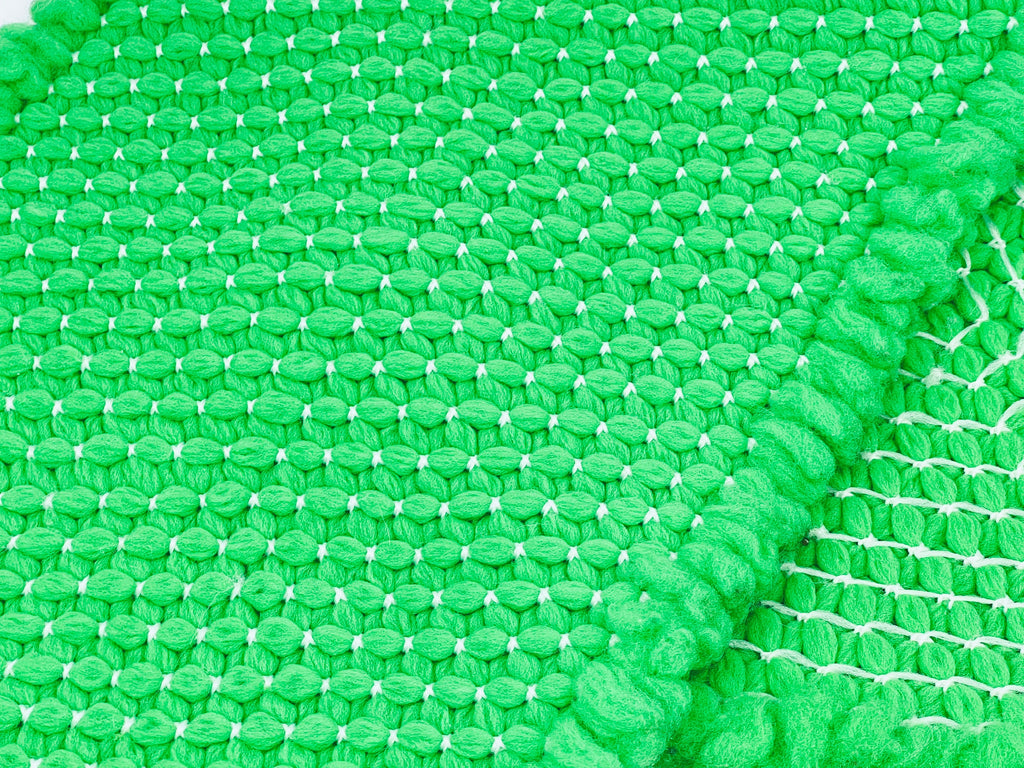 Product image for 'vintage green woven fringe table runner 11 x 30' (view de8584)