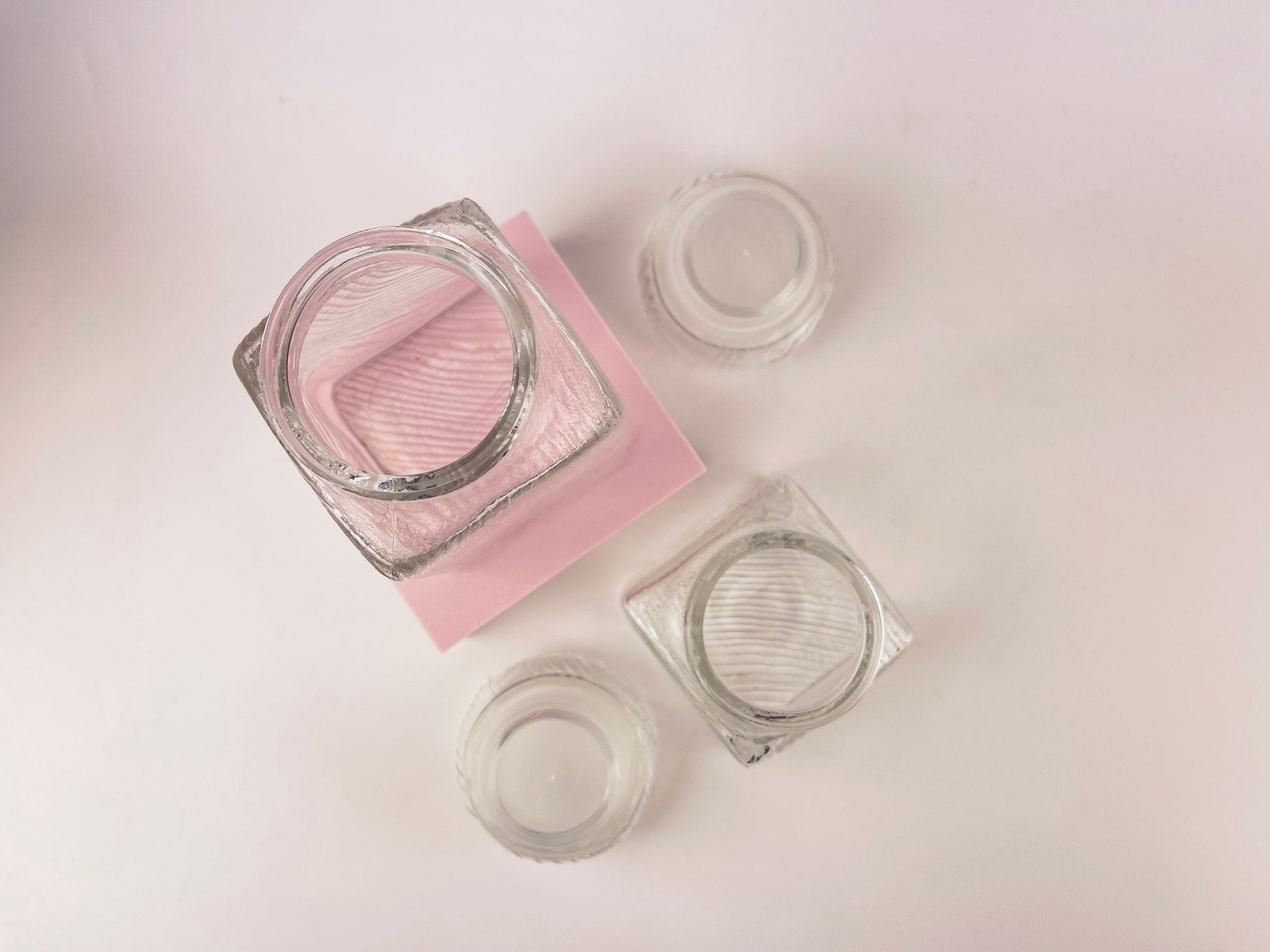 Product image for 'vintage 1970s airtight glass jars with faux wood grain lids set of 2' (view cf8e1a)