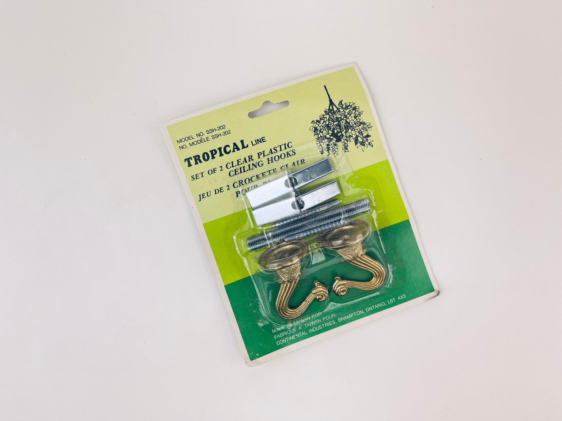 Product image for 'vintage brass ceiling plant hangers new old stock nos set of two 2' (view 229867)