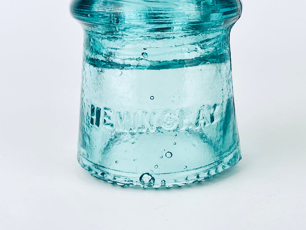Product image for 'vintage hemingray aqua marine glass insulator glass paperweight' (view 67d910)