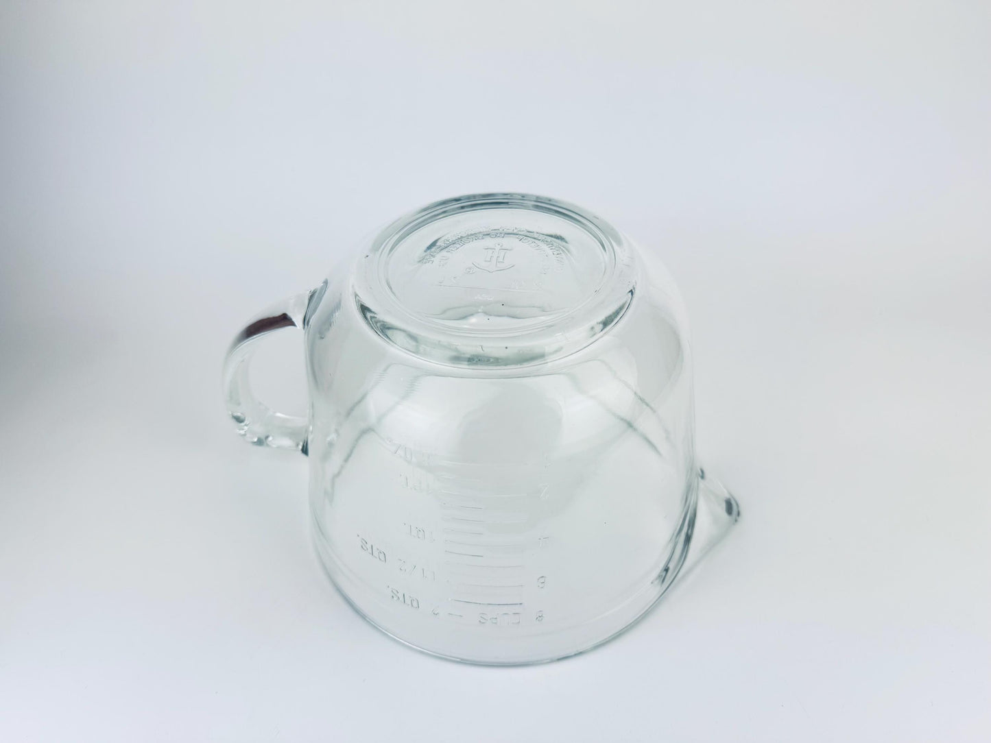 Product image for 'vintage anchor hocking measuring cup batter bowl 8 cup 2 litre metric imperial made in usa' (view 9fbe92)