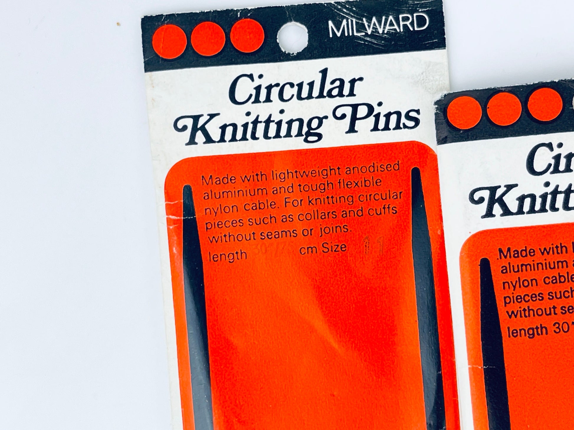 Product image for 'vintage milward circular knitting pins length 30 75 cms sizes 11 14 sold separately made in england wester germany' (view 63b7f4)