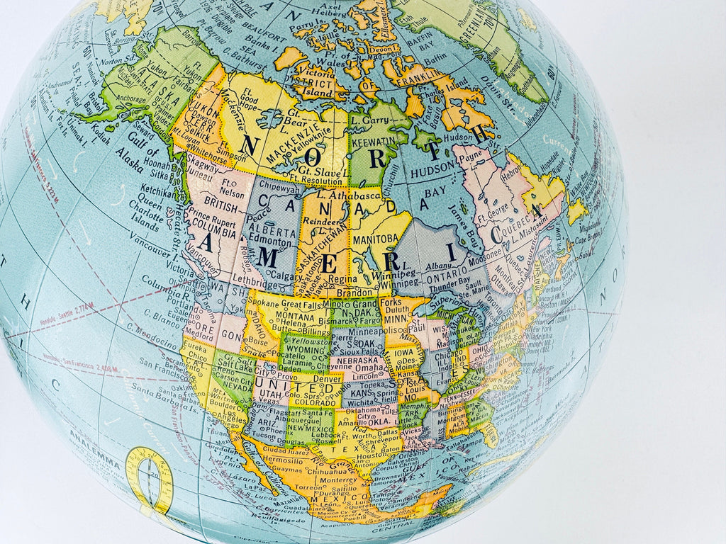 Product image for 'vintage crams scope o sphere 9 inch terrestrial world globe no 90 made in usa' (view 232390)