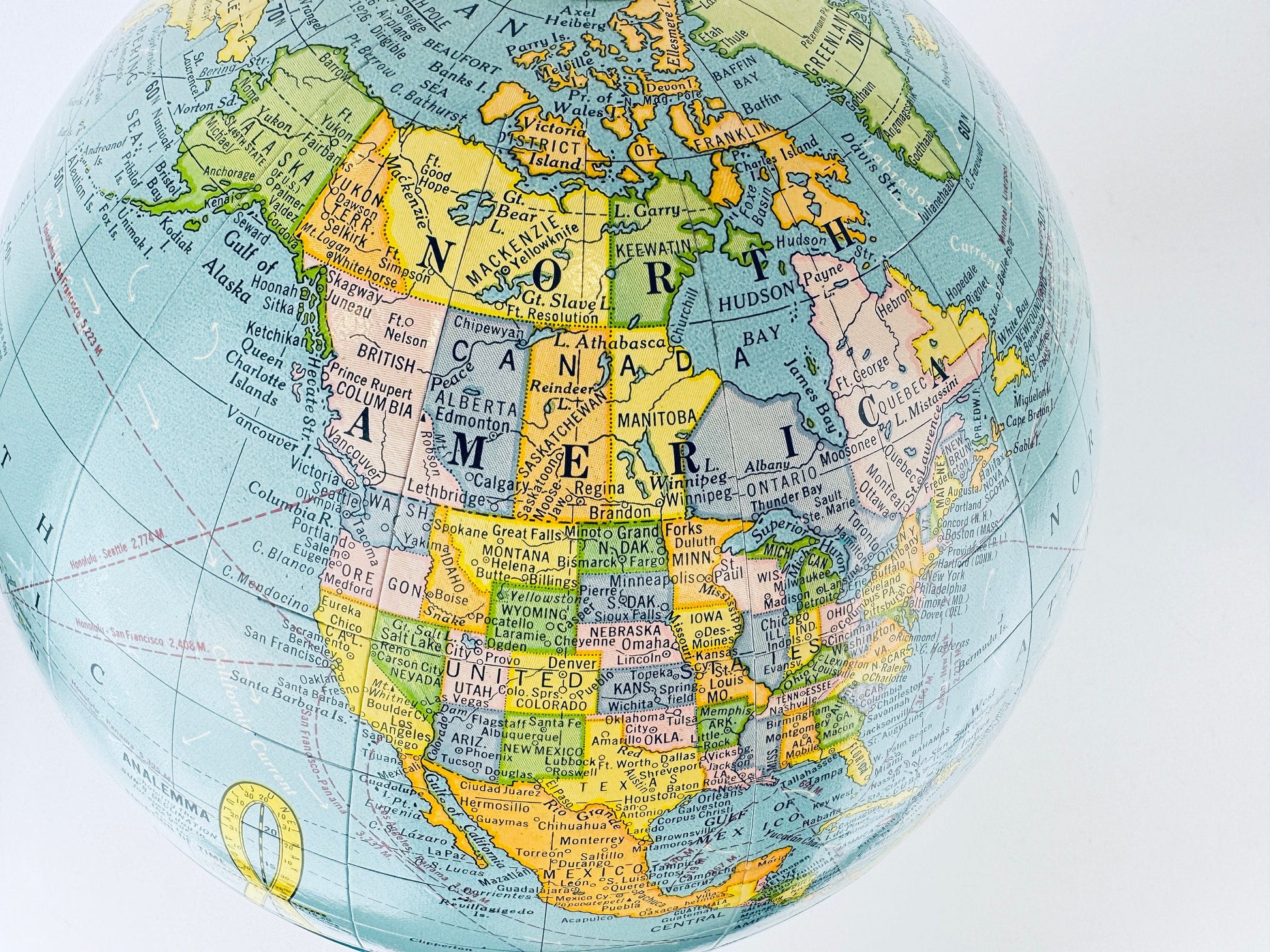 Product image for 'vintage crams scope o sphere 9 inch terrestrial world globe no 90 made in usa' (view 232390)