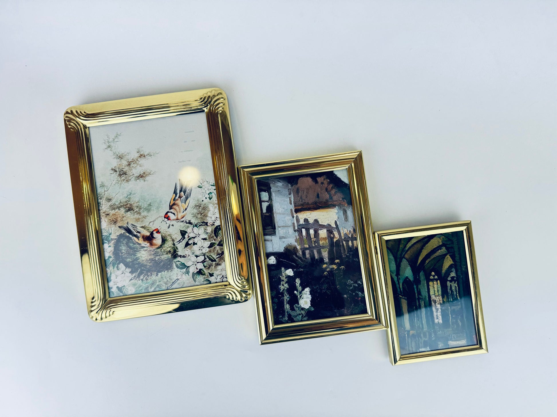 Product image for 'vintage gold solid brass tabletop picture frame made in korea sold separately' (view 7c7330)