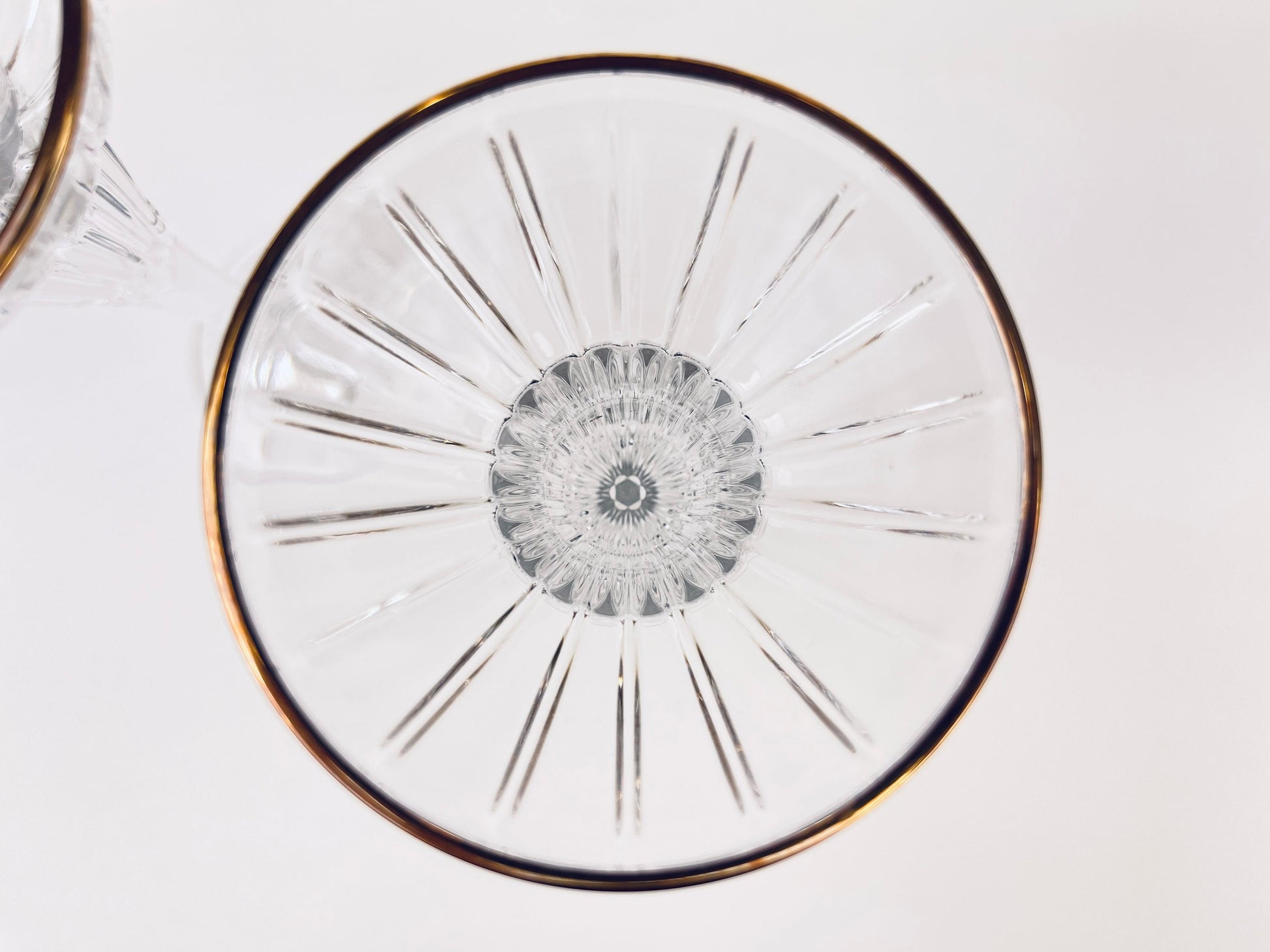 Product image for 'vintage crystal gold rimmed candlestick holders set of 2' (view 0d645a)