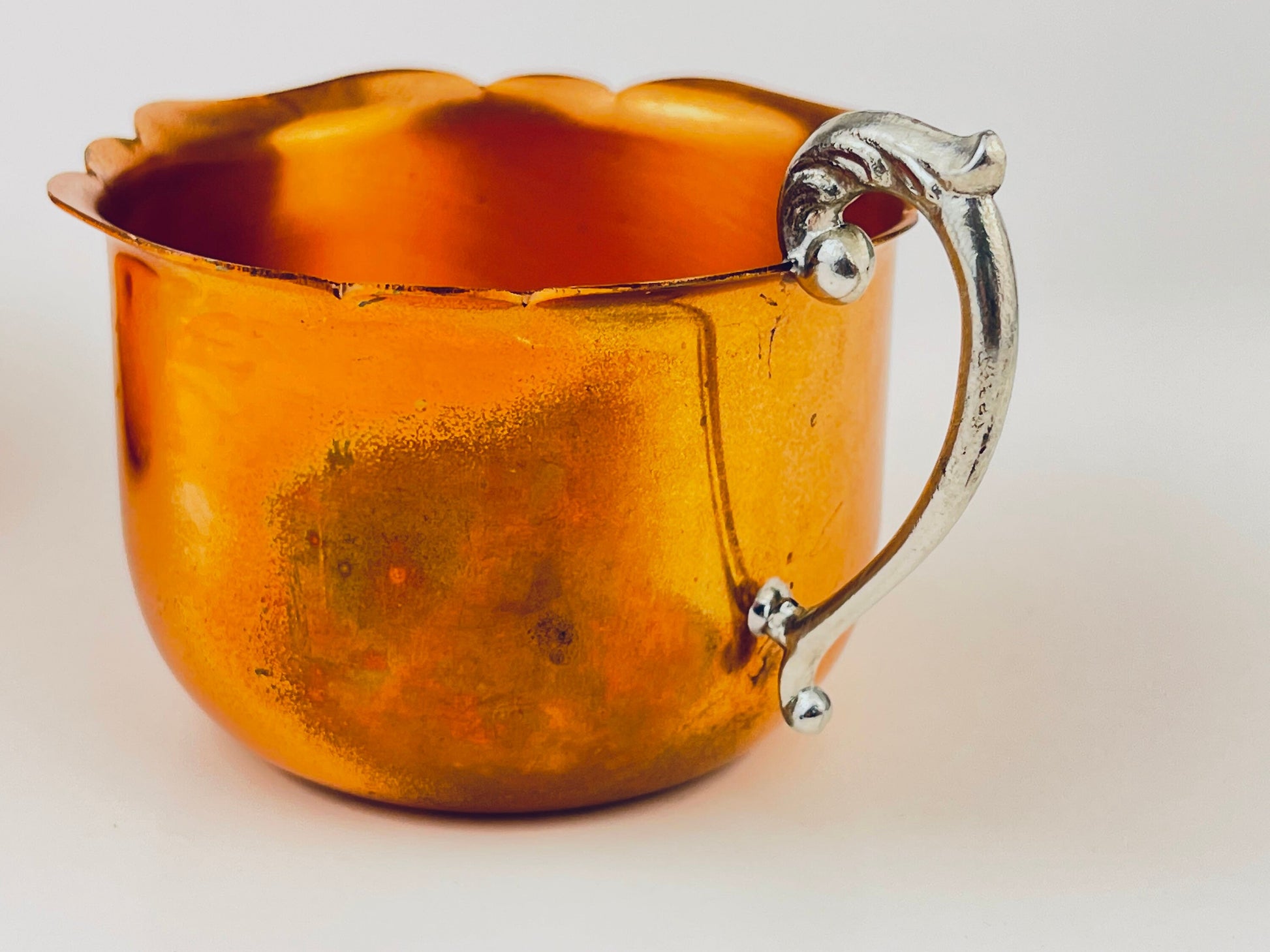 Product image for 'vintage copper cream sugar bowl set made by venetian copper silver handles' (view 2f3b85)