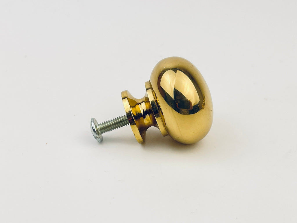 Product image for 'vintage 1980s solid brass drawer knob polished circular pull for cabinets or dressers' (view d5dabf)