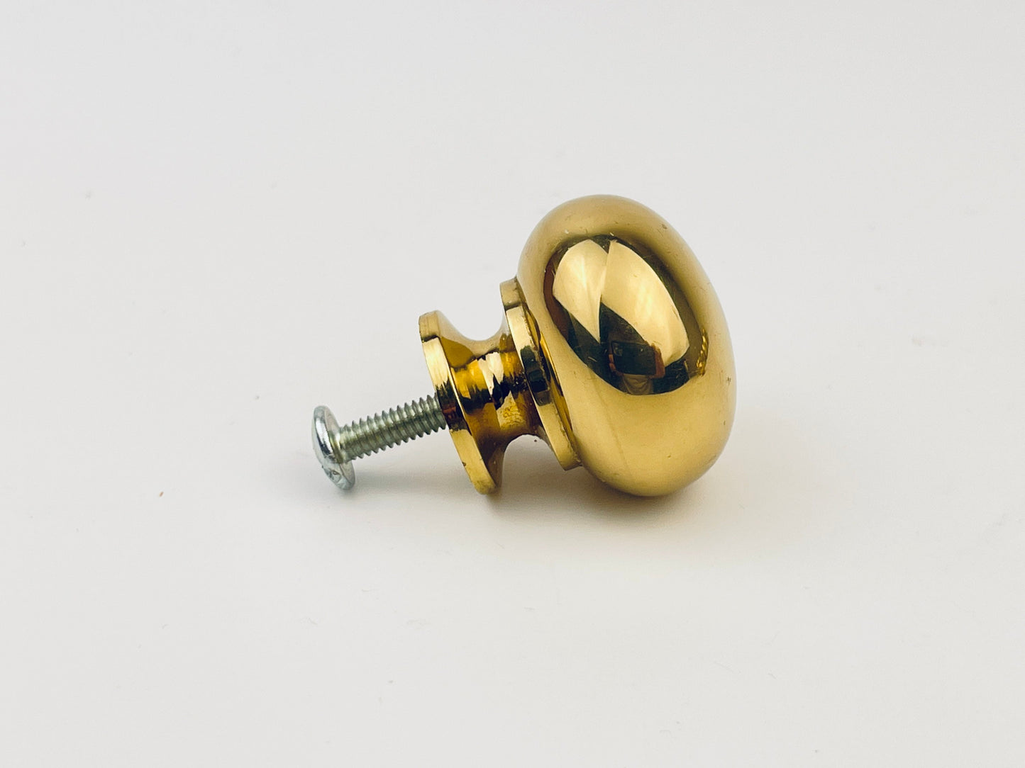 Product image for 'vintage 1980s solid brass drawer knob polished circular pull for cabinets or dressers' (view d5dabf)