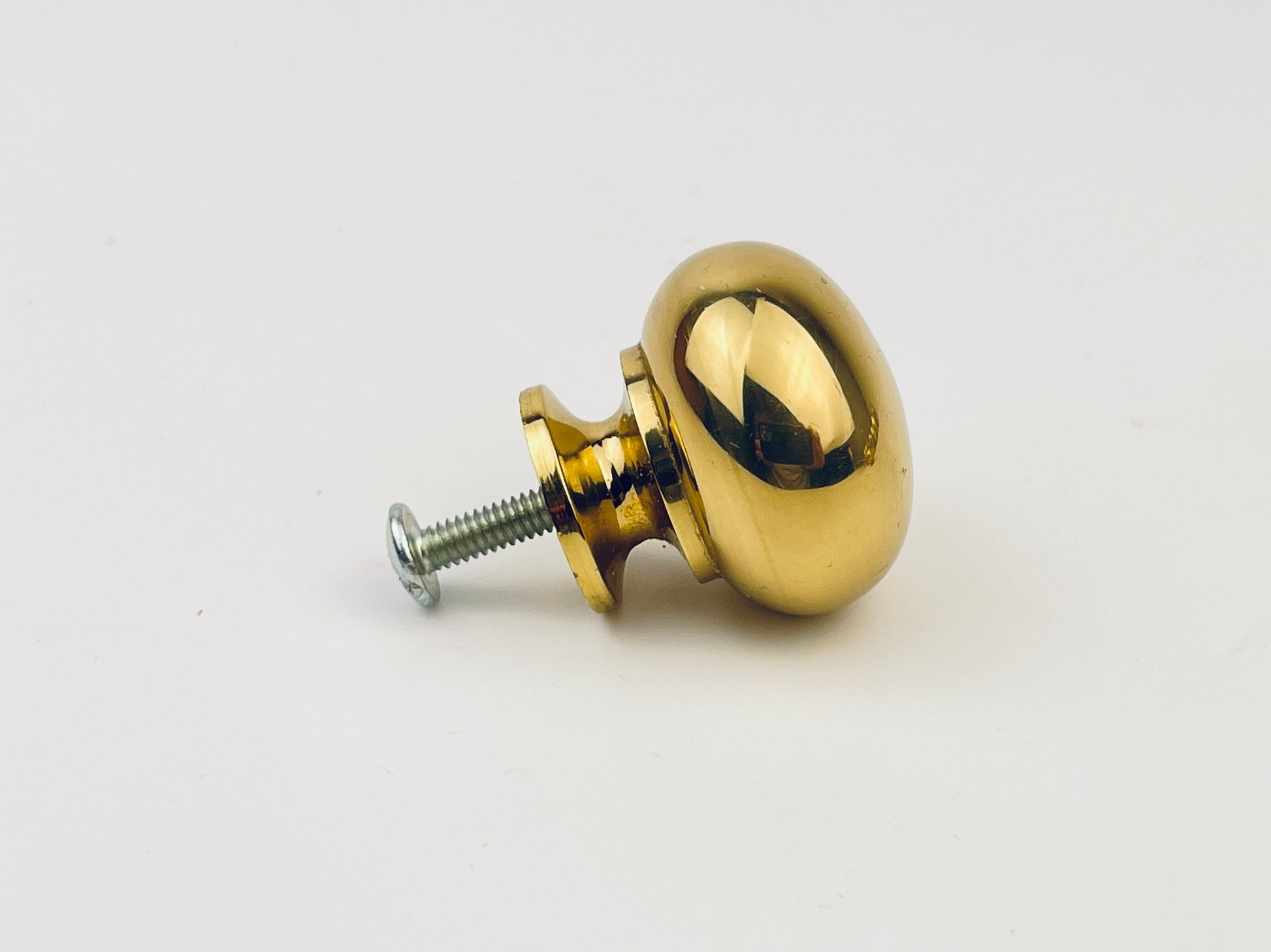 Product image for 'vintage 1980s solid brass drawer knob polished circular pull for cabinets or dressers' (view d5dabf)