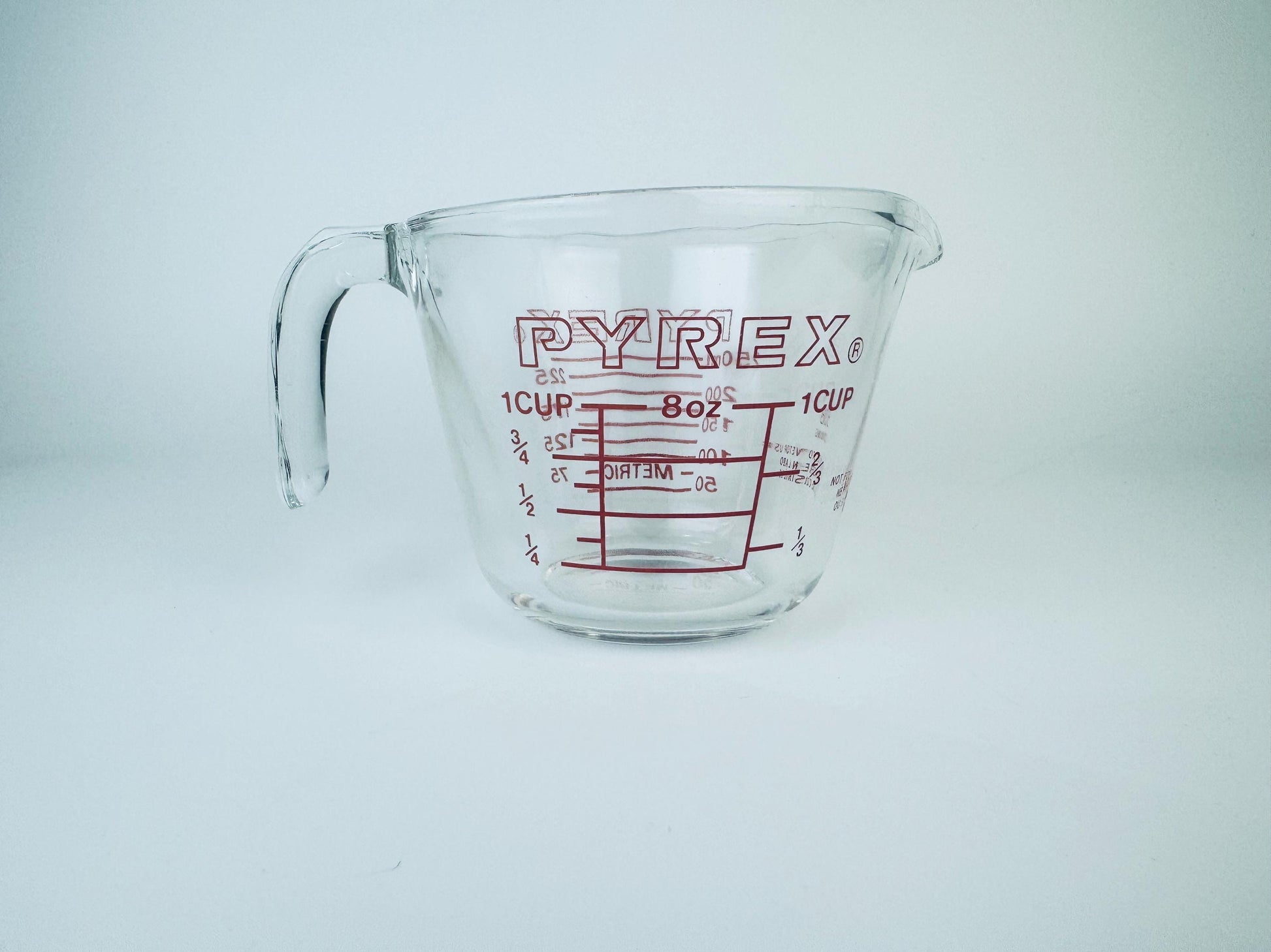 Product image for 'vintage pyrex 508 glass measuring cup 1 cup 250 ml metric imperial system made in usa' (view 9cbc79)