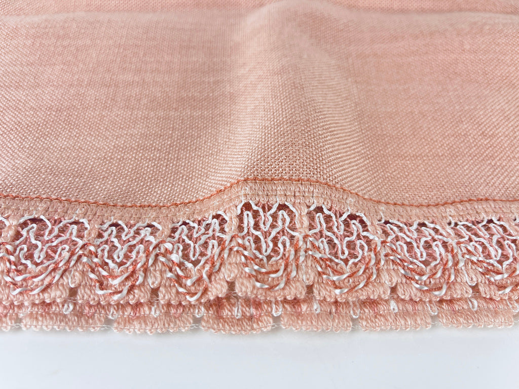 Product image for 'vintage light pink square tablecloth 30 x 31 made in western germany 100 polyacryl' (view d662d4)