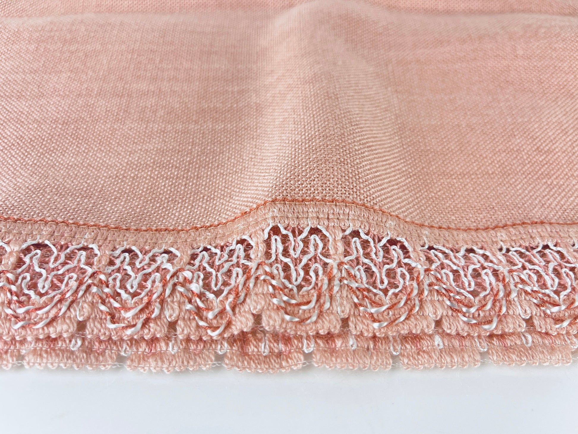 Product image for 'vintage light pink square tablecloth 30 x 31 made in western germany 100 polyacryl' (view d662d4)