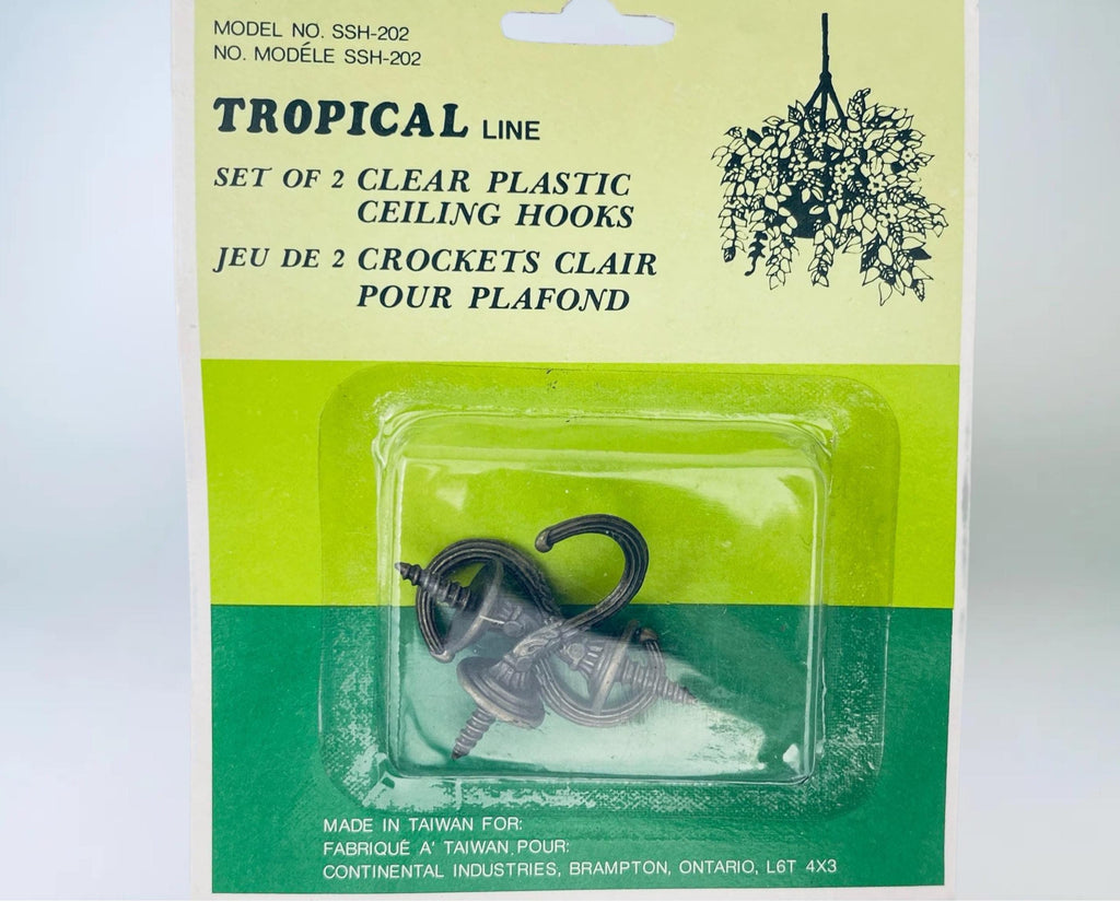 Product image for 'vintage 1970s metal ceiling plant hangers nos with mounting screws' (view 832977)