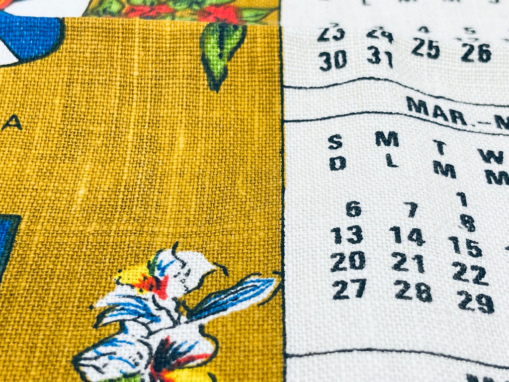 Product image for 'vintage 1977 canada coat of arms tea towel pristine linen calendar' (view 5704d4)