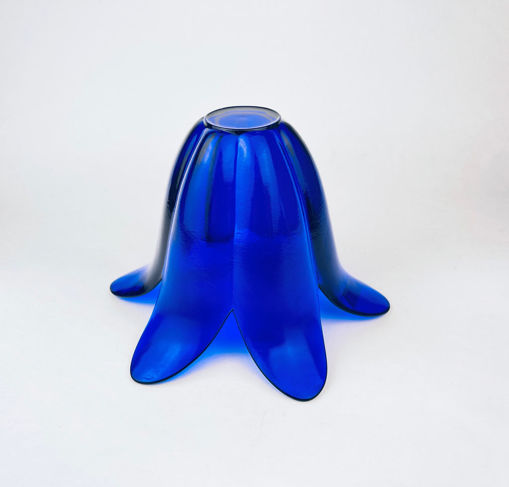 Product image for 'vintage cobalt blue glass floral votive candle holders studio nova handmade in portugal' (view 751edb)