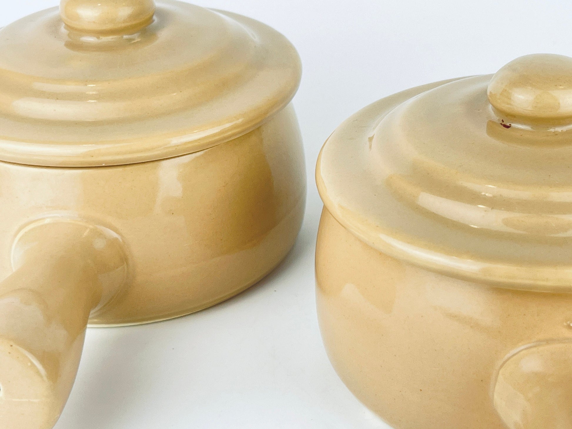 Product image for 'vintage beige ceramic handled soup bowls set of two 2 made in japan' (view ffe298)