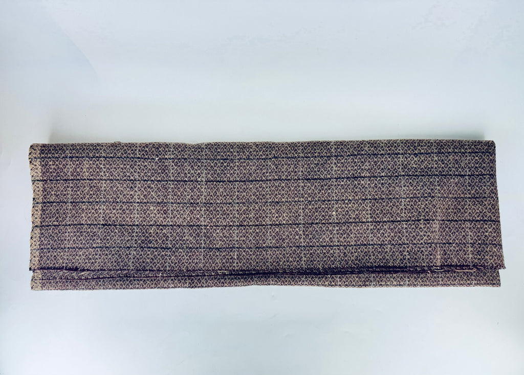 Product image for 'vintage brown beige striped wool fabric 37 x 60' (view 9819c9)